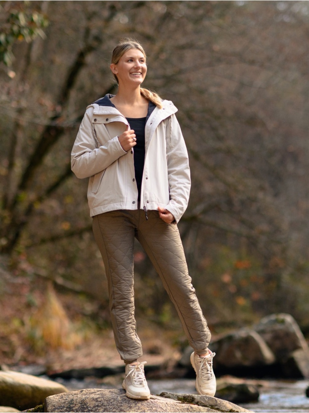 NWT American Outdoorsman Women’s High Rise Quilted Front Joggers